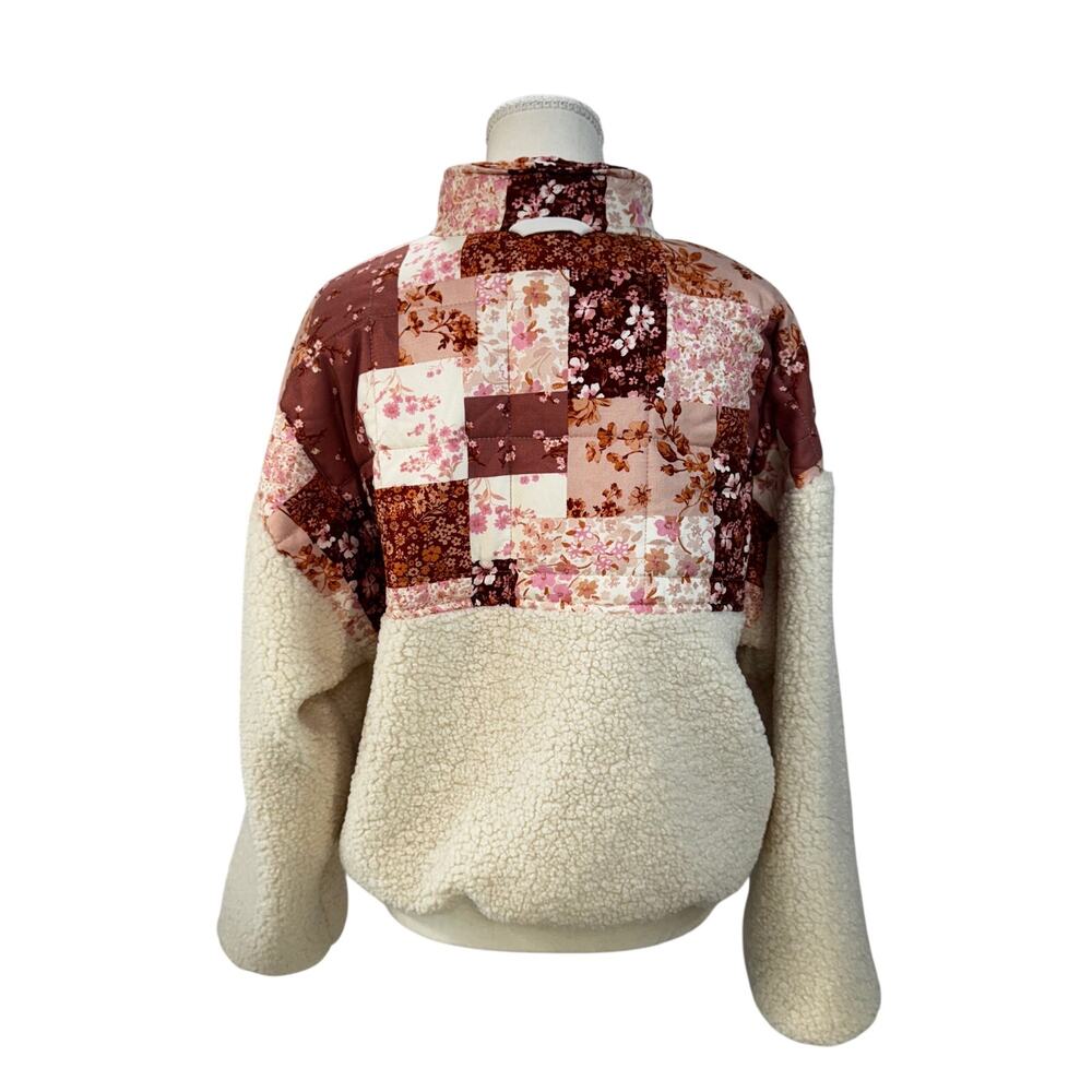 Alter’d State Sherpa Patchwork Jacket Medium NWT Floral Cottagecore Boho Prairie - Picture 3 of 16